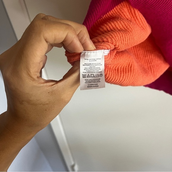 LOFT Ann Taylor Bright Colorblock Scoop Neck Tight Knit Sweater Tank Top - Picture 3 of 6